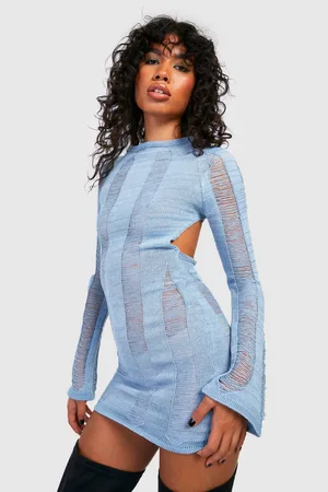 Boohoo Ladder Stitch Knitted Mini Dress