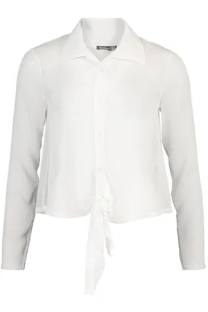 Boohoo Tie Front Shirt