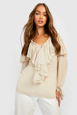 Boohoo Extreme Ruffle Detail Blouse