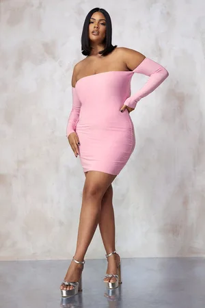 Boohoo Sleeve Detail Bandeau Dress