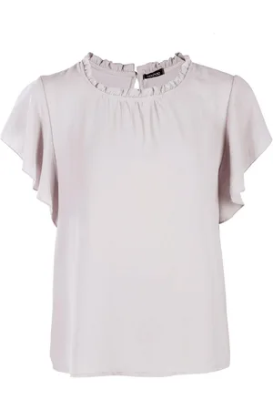 Boohoo Woven Frill Sleeve & Neck Blouse