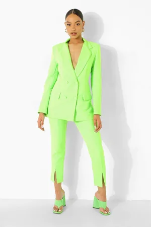 Boohoo Neon Double Breasted Tailored Blazer