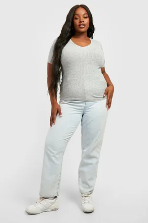 Boohoo Plus Basic Short Sleeve Ribbed T-shirt