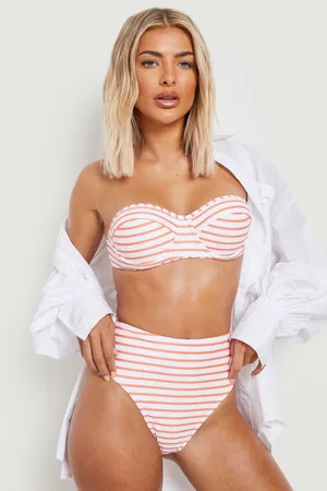 Boohoo Nautical Underwired High Waist Bikini Set