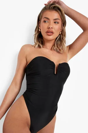 Boohoo Bandeau Trim Detail Swimsuit