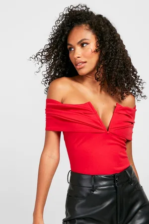 Boohoo V Bar Bardot Scuba Bodysuit
