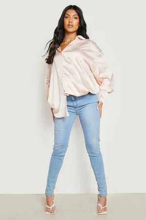 Boohoo Maternity Oversized Satin Shirt