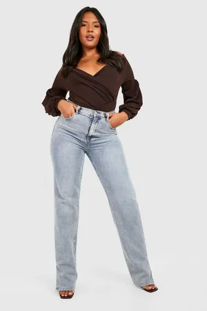 Boohoo Plus Puff Sleeve Off The Shoulder Bodysuit