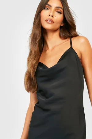 Boohoo Strappy Cowl Neck Mini Slip Dress