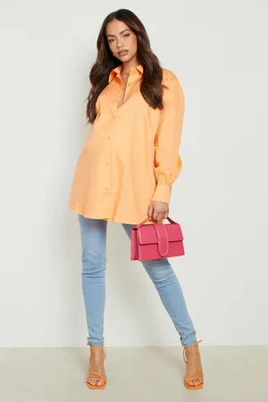 Boohoo Maternity Oversized Cotton Poplin Shirt