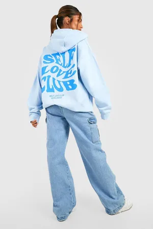 Boohoo Self Love Club Slogan Oversized Hoodie