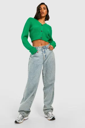 Boohoo Balloon Sleeve Cropped Cardigan