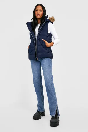 Boohoo Tall Faux Fur Trim Gilet