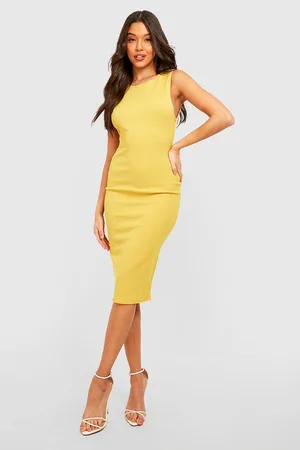 Boohoo Bandage Rib Sleeveless Midi Dress
