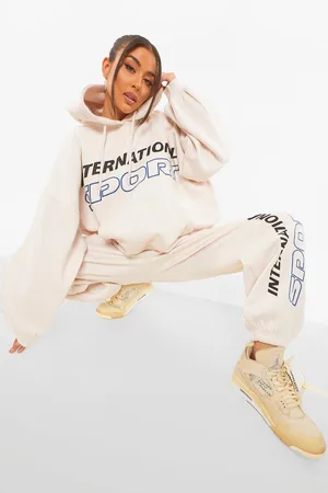 Boohoo Slogan Detail Oversized Hoodie