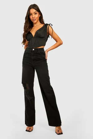Boohoo Heavy Rip Straight Fit Jeans