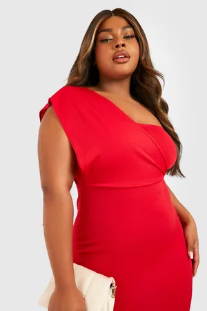 Boohoo Plus One Shoulder Maxi Dress