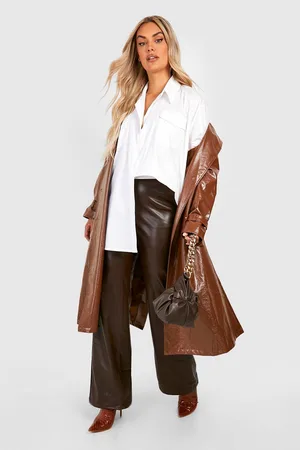 Boohoo Plus Poplin Oversized Utility Shirt