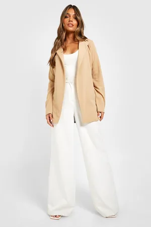 Boohoo Basic Jersey Fitted Longline Blazer