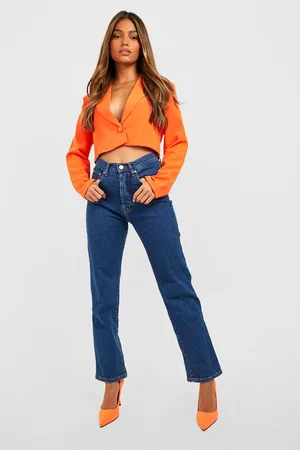 Boohoo Basic Woven Single Button Crop Blazer