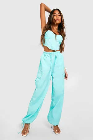 Boohoo Nylon Cargo Parachute Pants