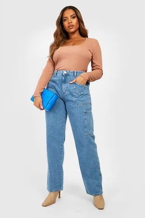 Boohoo Plus Square Neck Long Sleeve Top