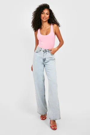 Boohoo Double Layer Slinky Scoop Neck Bodysuit