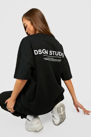 Boohoo Heavyweight Text Back Print T-shirt