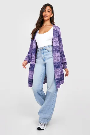 Boohoo Oversized Marl Stripe Cardigan