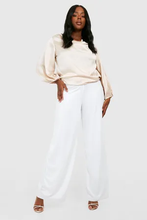 Boohoo Plus Satin Cowl Neck Blouse
