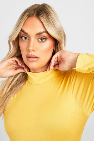 Boohoo Plus Funnel Neck Long Sleeve Top