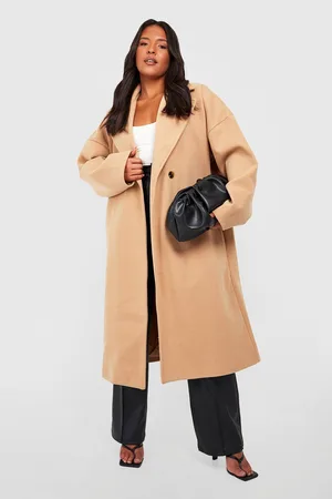 Boohoo Plus Premium Oversized Wool Look Coat