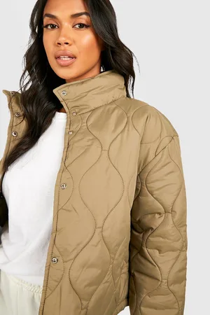 Boohoo Onion Quilt Funnel Neck Puffer