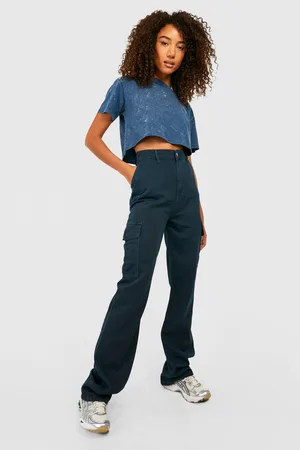 Boohoo Tall Wide Leg Relaxed Cargo Trouser