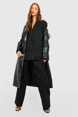 Boohoo Utility Pocket Wide Leg Tailored Trousers