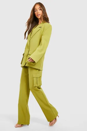 Boohoo Utility Pocket Wide Leg Tailored Trousers