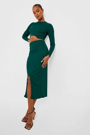 Boohoo Tall Basic Split Front Midaxi Skirt