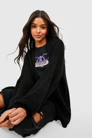 Boohoo Soft Brushed Knit Balloon Sleeve Cardigan