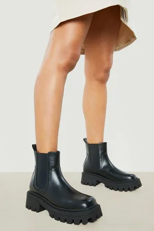 Boohoo Super Chunky Short Chelsea Boots