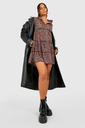 Boohoo Maternity Ditsy Floral Tiered Smock Dress