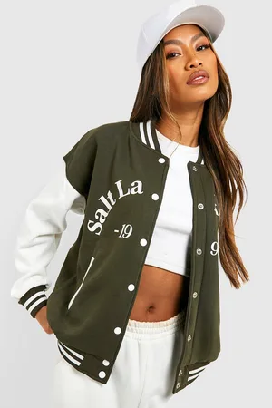 Boohoo Salt Lake Colour Block Varsity Bomber Jacket