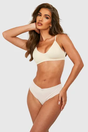 Boohoo 2 Pack Lace Back High Waisted Brief