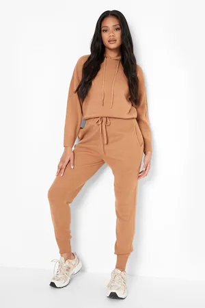Boohoo Petite Knitted Hoody & Jogger Co-Ord