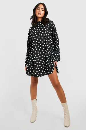 Boohoo The Printed Flare Sleeve Smock Dress