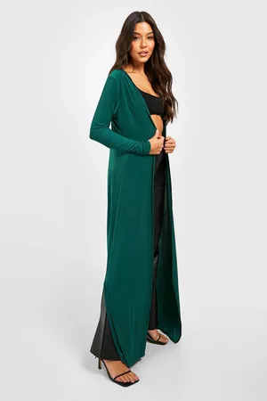Boohoo Maxi Slinky Side Split Kimono