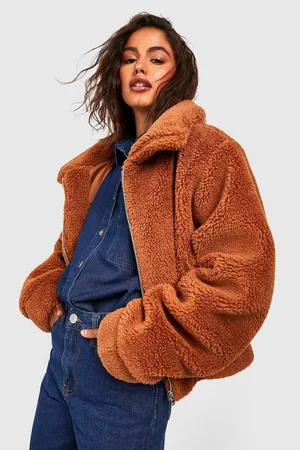 Boohoo Teddy Faux Fur Bomber Jacket