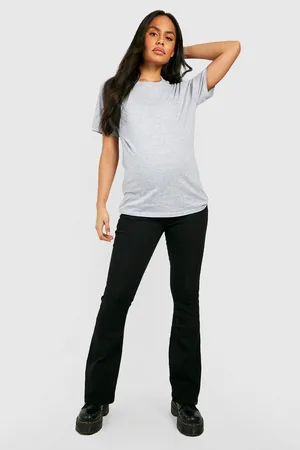 Boohoo Maternity Over Bump Flare Jeans