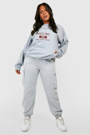 Boohoo Plus Michigan Sports Dept Front Print Sweat