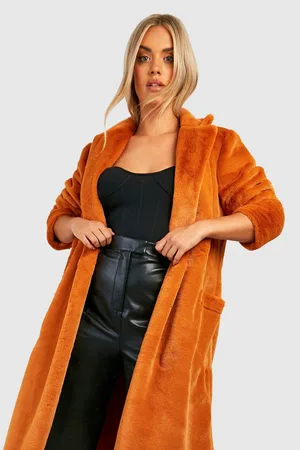 Boohoo Plus Premium Longline Faux Fur Coat