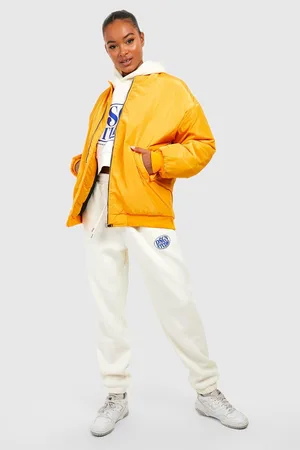 Boohoo Tall Brooklyn Oversized Bomber Jacket